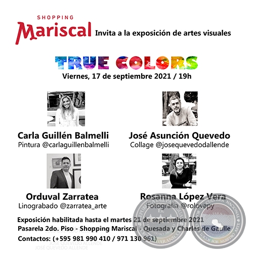 TRUE COLORS - Exposición de Artes Visuales - Viernes, 17 Septiembre 2021